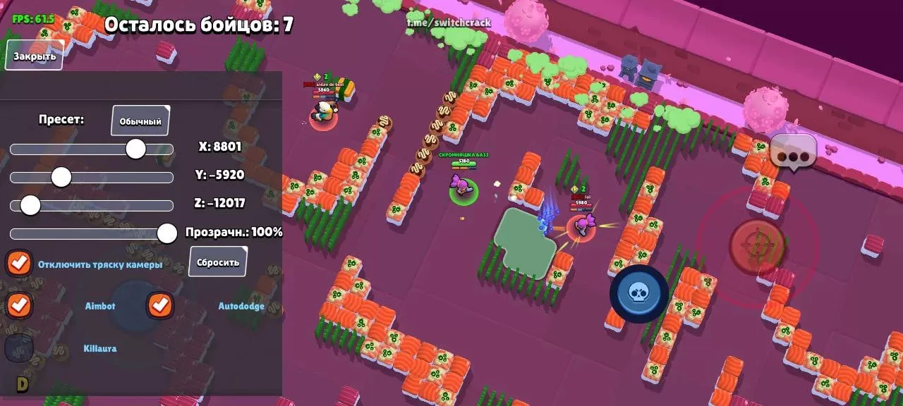 Интерфейс из Читы для Brawl Stars 