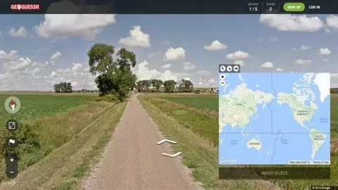 Игра в GeoGuessr на Андроид