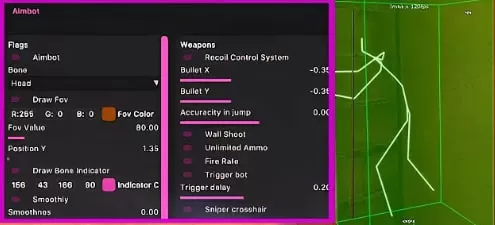 Меню из Чита для Стендофф 2